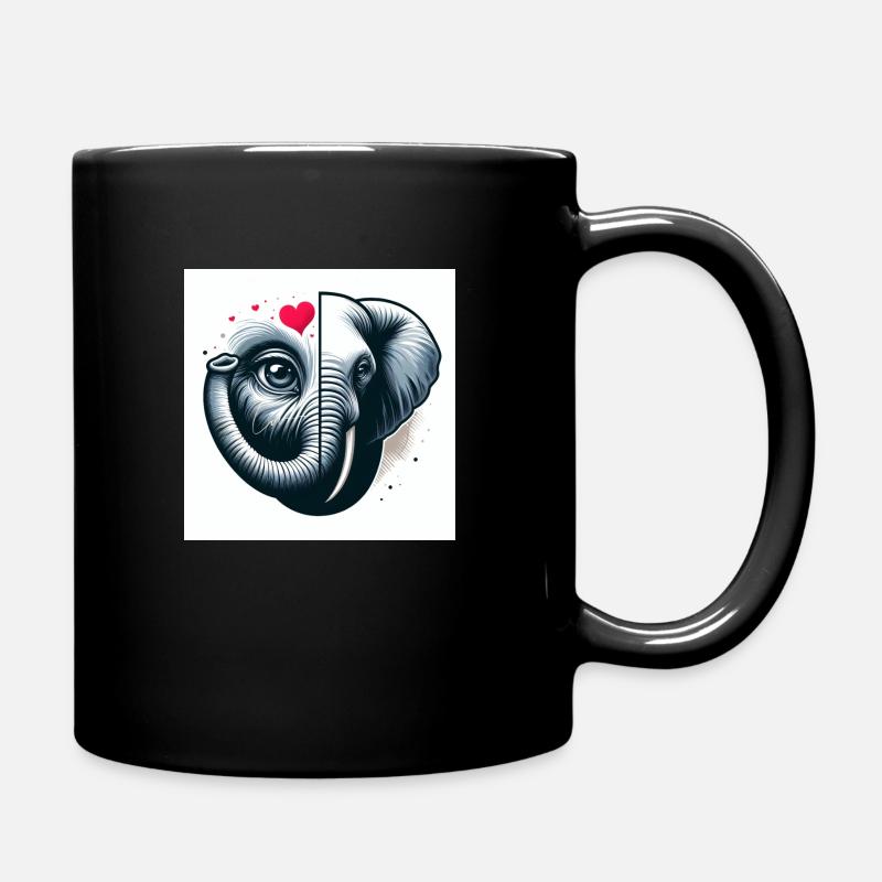 Amour d’éléphant - Mug uni - noir