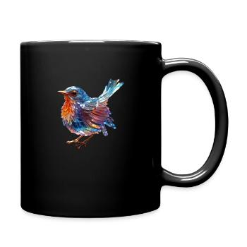 Cristal Vogel bunt - Tasse einfarbig - Schwarz - Rechts