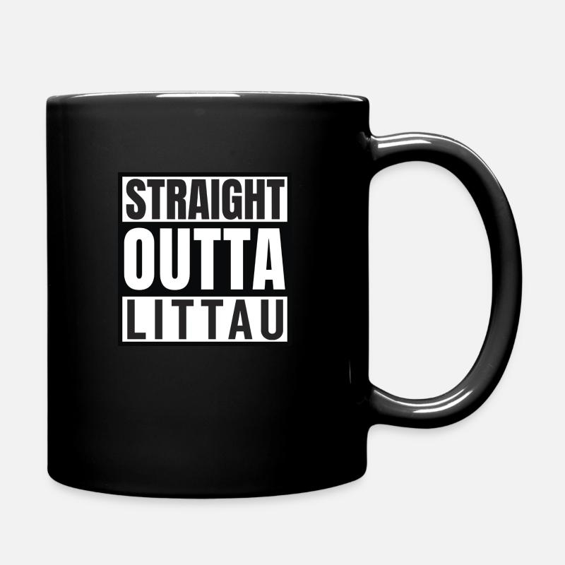 Straight Outta Littau - Tasse einfarbig - Schwarz