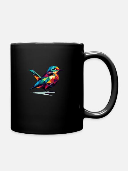 vogel - Tasse einfarbig - Schwarz