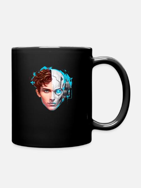 KI – Revolution - Tasse einfarbig - Schwarz