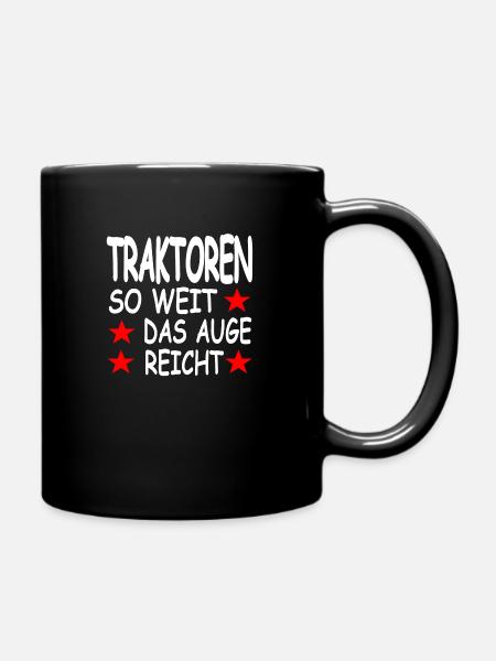 Traktor - Tasse einfarbig - Schwarz
