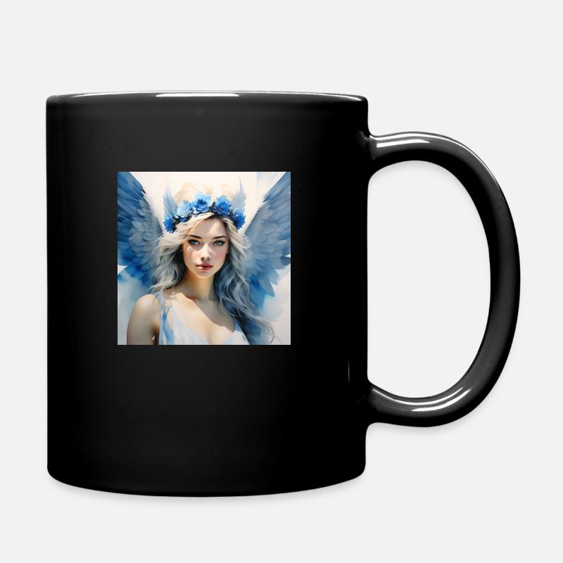 Frau Engel - Tasse einfarbig - Schwarz