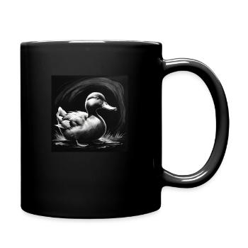 Sketch Duck - Tasse einfarbig - Schwarz - Rechts