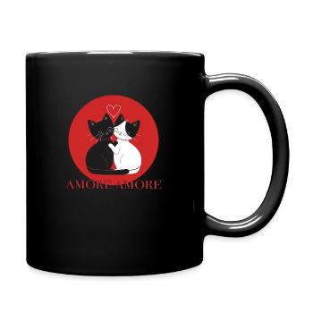 Amore Amore Cat Lovers - Tasse einfarbig - Schwarz - Rechts