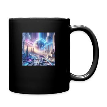 Futurecore aesthetic - Tasse einfarbig - Schwarz - Rechts