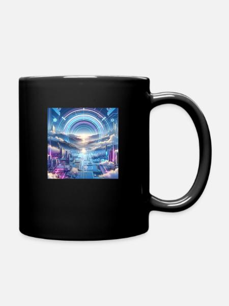 Futurecore aesthetic - Tasse einfarbig - Schwarz