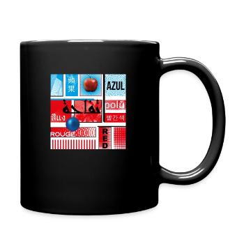 #12 ROUGE ET BLEU - Mug uni - noir - Droite