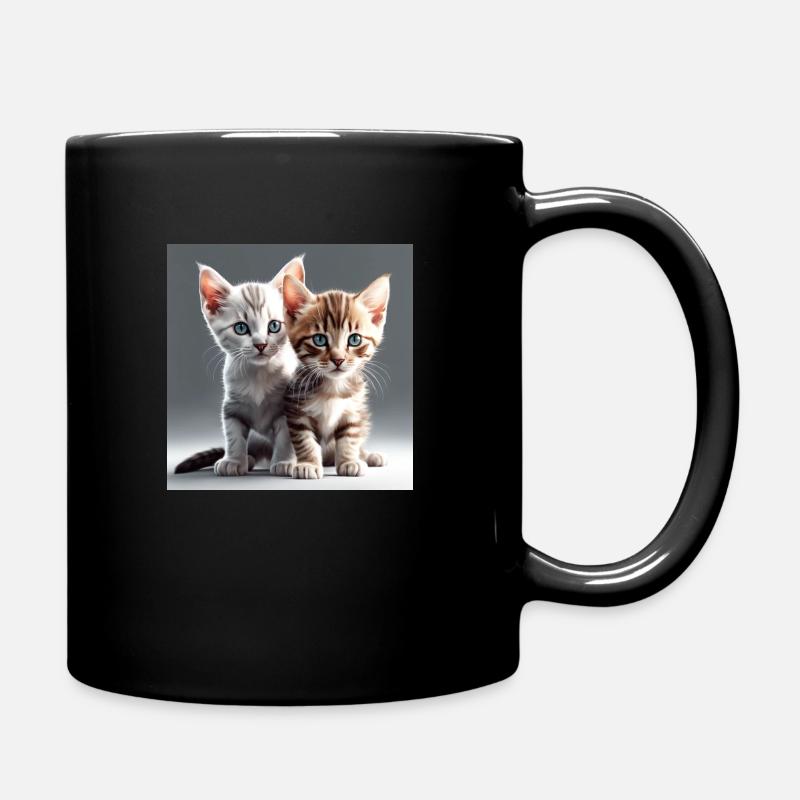 Cute kittens - Full Colour Mug - black