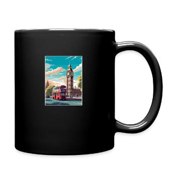 Big Ben Londres Vintage voyage affiche WPA Souvenir - Mug uni - noir - Droite