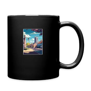 Thetford England Vintage Reiseposter Souvenir - Tasse einfarbig - Schwarz - Rechts