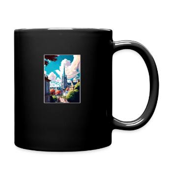 Truro Angleterre Royaume-Uni Vintage voyage affiche Souvenir - Mug uni - noir - Droite