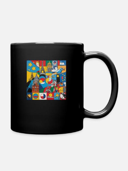 pop the art - Tasse einfarbig - Schwarz