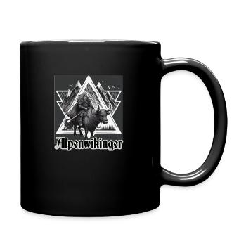 Alpenwikinger - Tasse einfarbig - Schwarz - Rechts