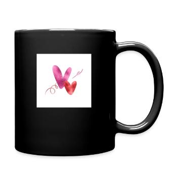Hearts of Love - Tasse einfarbig - Schwarz - Rechts