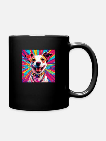 Happy Ruff - Full Colour Mug - black