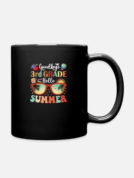 Auf Wiedersehen 3. Klasse Hallo Sommer - Tasse einfarbig - Schwarz