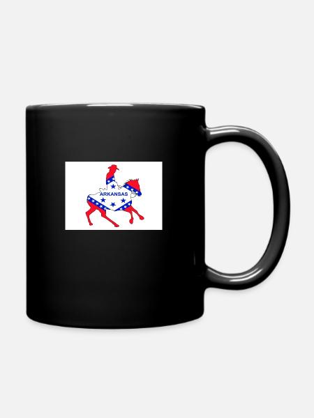 Arkansas Staatsflagge Cowboy - Tasse einfarbig - Schwarz
