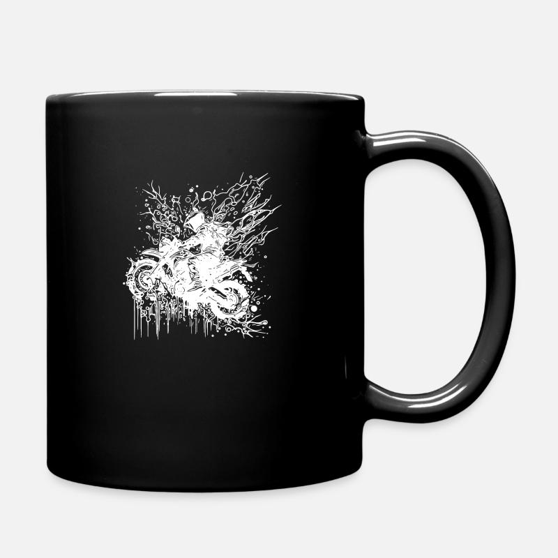 Passion Moto Tattoo Style Vélo - Mug uni - noir