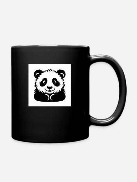 Ours panda joyeux - Mug uni - noir