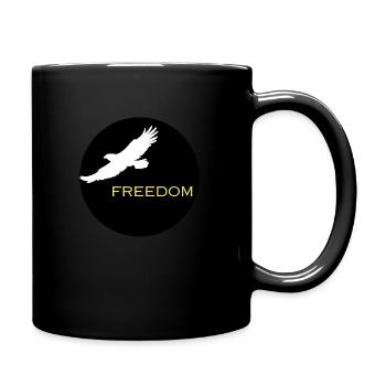 Freedom, Freiheit - Tasse einfarbig - Schwarz - Rechts