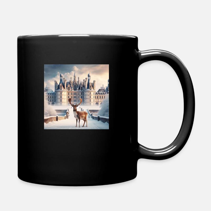 cerf majestueux au château - Mug uni - noir