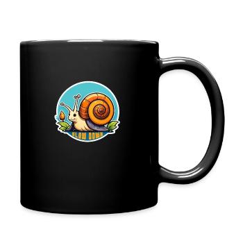 Slow down snail - Full Colour Mug - black - Right