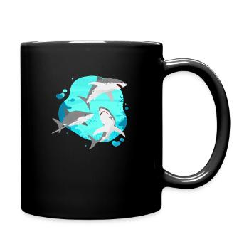 Groupe De Requins - Requin Expert De La Vie De L’océan Drôle - Mug uni - noir - Droite