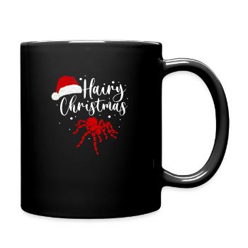 Noël poilu - Noël amoureux des arachnides - Mug uni - noir - Droite