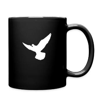 Friedenstaube - Tasse einfarbig - Schwarz - Rechts