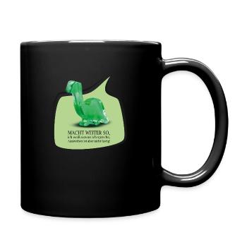 Dinosaurier zum Thema Aussterben - Tasse einfarbig - Schwarz - Rechts