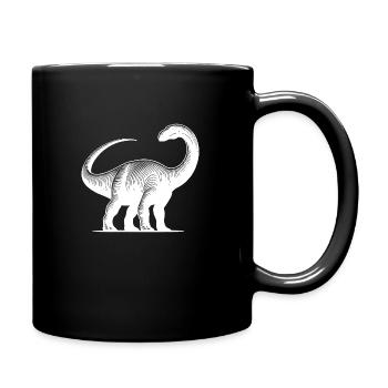 Massive Brachiosaurus Dino Dinosaur - Full Colour Mug - black - Right