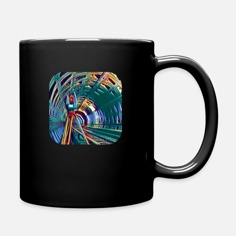 Tunnelvermesser Abgerundet - Tasse einfarbig - Schwarz