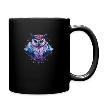 Eule - Tasse einfarbig - Schwarz - Rechts