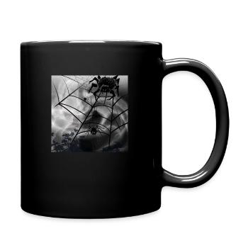 Grusel Spinne - Tasse einfarbig - Schwarz - Rechts