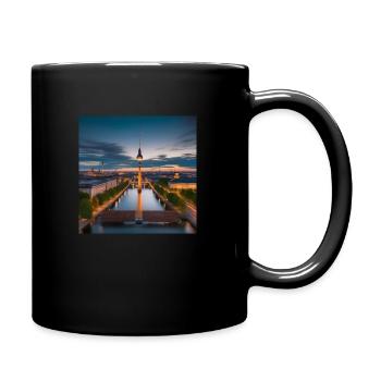 Berlin T-Shirt - Tasse einfarbig - Schwarz - Rechts