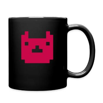 cat - pixel art - Full Colour Mug - black - Right