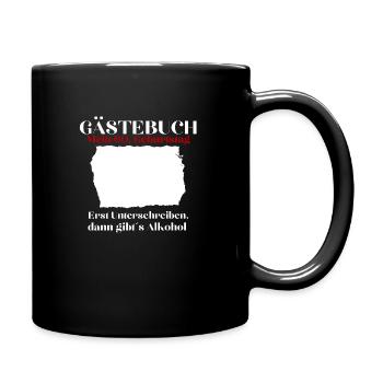 60th Birthday 60 Years Old Funny Guestbook - Full Colour Mug - black - Right
