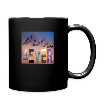 Mountains4ever - Tasse einfarbig - Schwarz - Rechts