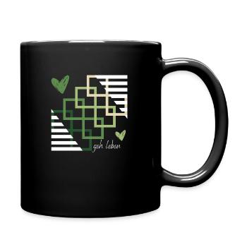 geh leben - Tasse einfarbig - Schwarz - Rechts