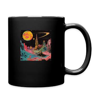 Planet - Tasse einfarbig - Schwarz - Rechts