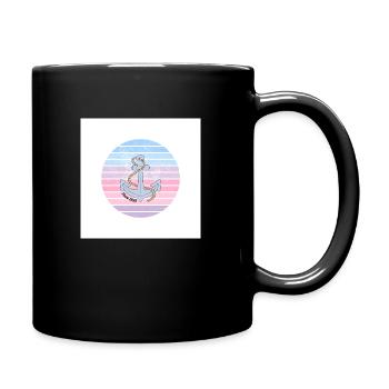 Anker - Tasse einfarbig - Schwarz - Rechts