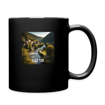 Roadtrip ins Mittelalter. Dein T-Shirt Motiv. - Tasse einfarbig - Schwarz - Rechts