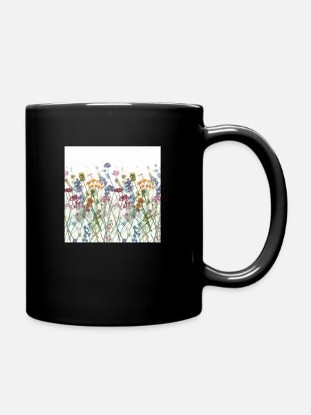 Flower meadow - Full Colour Mug - black