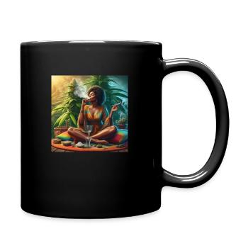 logo girl 2 - Mug uni - noir - Droite