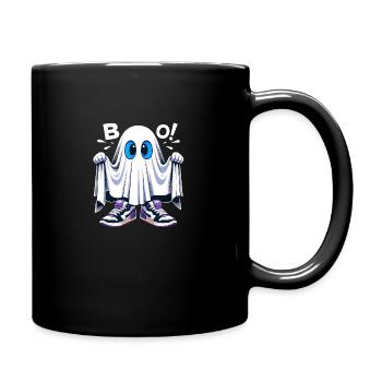 BUHRUF! - Kind im Halloween-Kostüm - Tasse einfarbig - Schwarz - Rechts