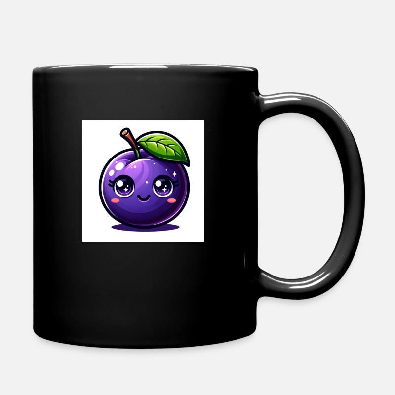 Pflaume lila - Tasse einfarbig - Schwarz