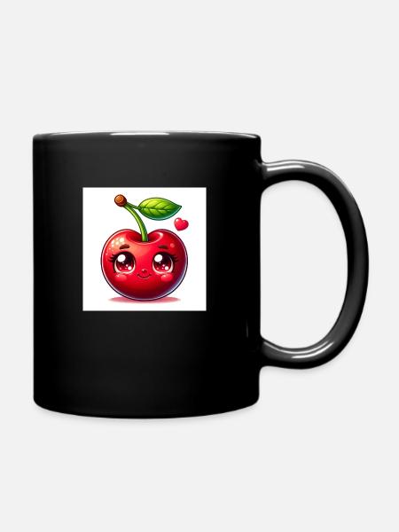 Kirsche - Tasse einfarbig - Schwarz