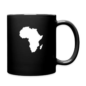 Kontinent Afrika Silhouette - Tasse einfarbig - Schwarz - Rechts