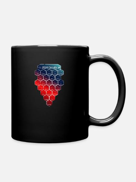 Calendrier des circuits de F1 2024 - Mug uni - noir